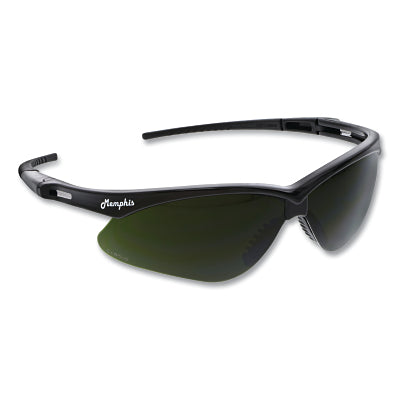 MCR Safety Memphis MP1 Safety Glasses, Green Filter 5.0, Polycarbonate Lens, Duramass® Scratch Resistant Coating, 2.0, Black Fr/Temple (135-MP1150)