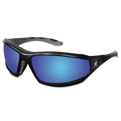 MCR Safety Reaper Protective Eyewear, Blue Diamond Mirror Lens, Duramass HC (135-RP218B)