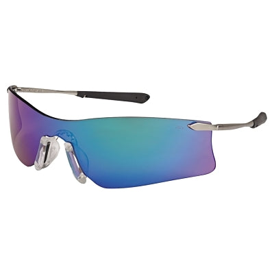 MCR Safety Rubicon® T4 Protective Eyewear, Emerald Mirror Lens, Polycarbonate, Scratch-Resistant, Frameless (135-T411G)