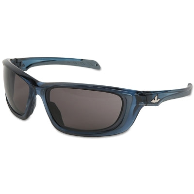 MCR Safety USS Defense Safety Glasses, Clear Polycarbonate, MAX6, Dark Blue Frame (135-UD122P)
