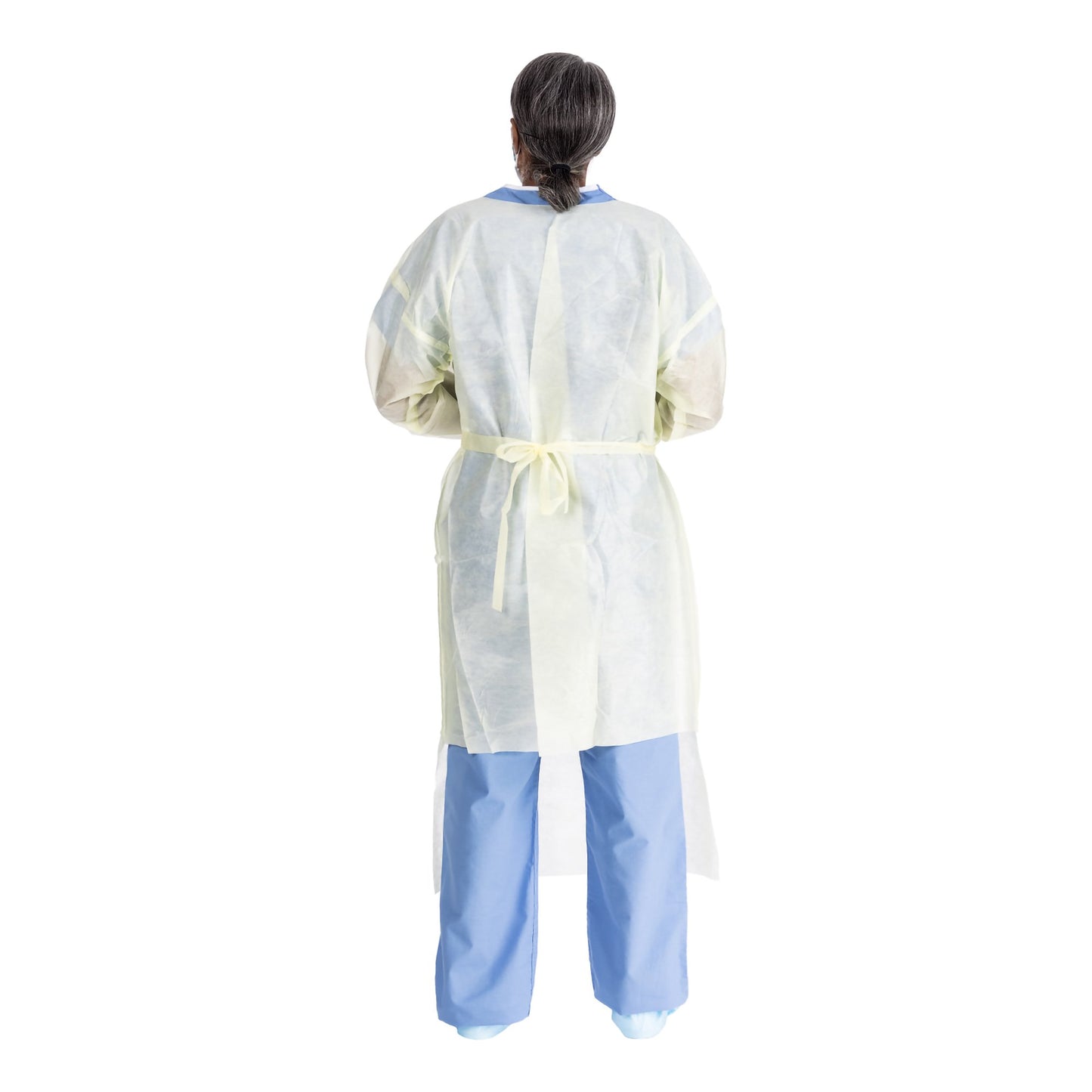 Halyard Basics Protective Procedure Gown Large Yellow NonSterile AAMI Level 2 Disposable (1204460_BG)