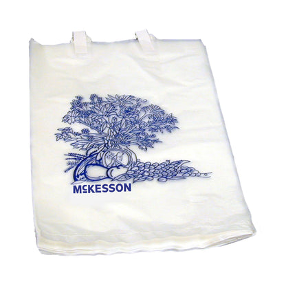 McKesson Bedside Bag 7 X 11.5 Inch White / Blue Floral Print Polyethylene (472251_CS)