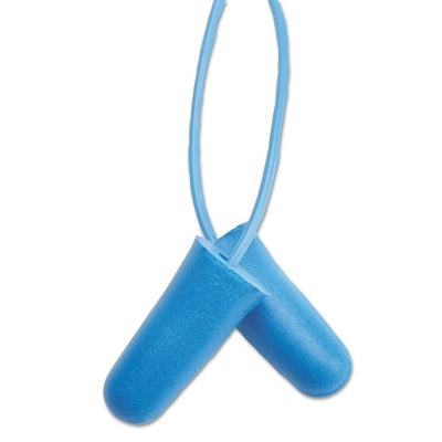 SureWerx® H10 Metal Detectable Disposable Earplugs - Corded, Roll Down, Polyurethane Foam, Blue (138-13821)