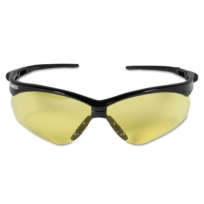 Ansell V30 Nemesis™ Safety Glasses, Amber, Polycarbonate Lens, Anti-Fog, Black Frame/Temple, Nylon (412-22476)