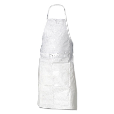 Ansell A10 Light Duty Apron, 28 in W x 36 in L, Polypropylene, White (412-43744)
