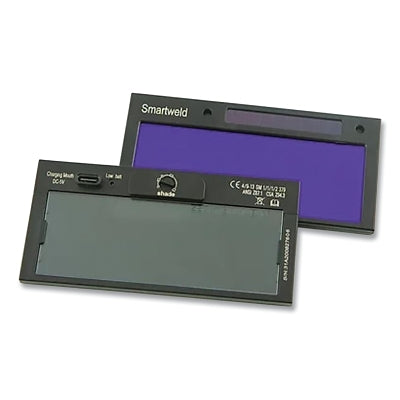 SureWerx® Smartweld Rechargeable Variable Auto-Darkening Filter, Shade 9 to 13, 2.5 in x 4.25 in, Polycarbonate, Blue (138-46411)