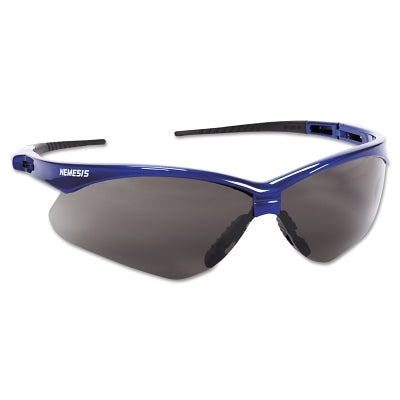 Ansell V30 Nemesis™ Safety Glasses, Smoke, Polycarbonate Lens, Anti-Fog, Metallic Blue Frame/Black Temples, Nylon (412-47387)