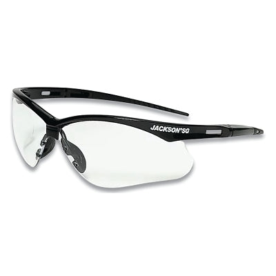 SureWerx® SG Series Safety Glasses, Clear Poly Lens, Hardcoat Anti-Scratch, Black Poly Half-Frame, 2.5 Diopter (138-50042)