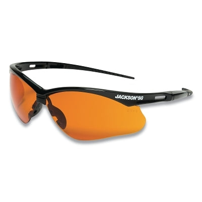 SureWerx® SG Series Safety Glasses, Blue Shield Poly Lens, Hardcoat Anti-Scratch, Black Poly Half-Frame (138-50005)