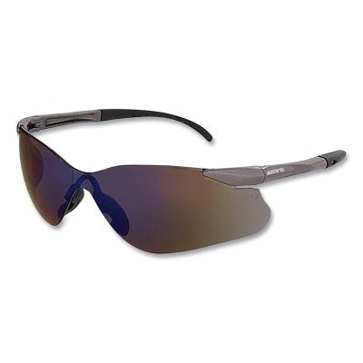 SureWerx® SGf Series Safety Glasses, Universal Size, Blue Mirror Lens, Gunmetal Frame, Hardcoat Anti-Scratch (138-50029)