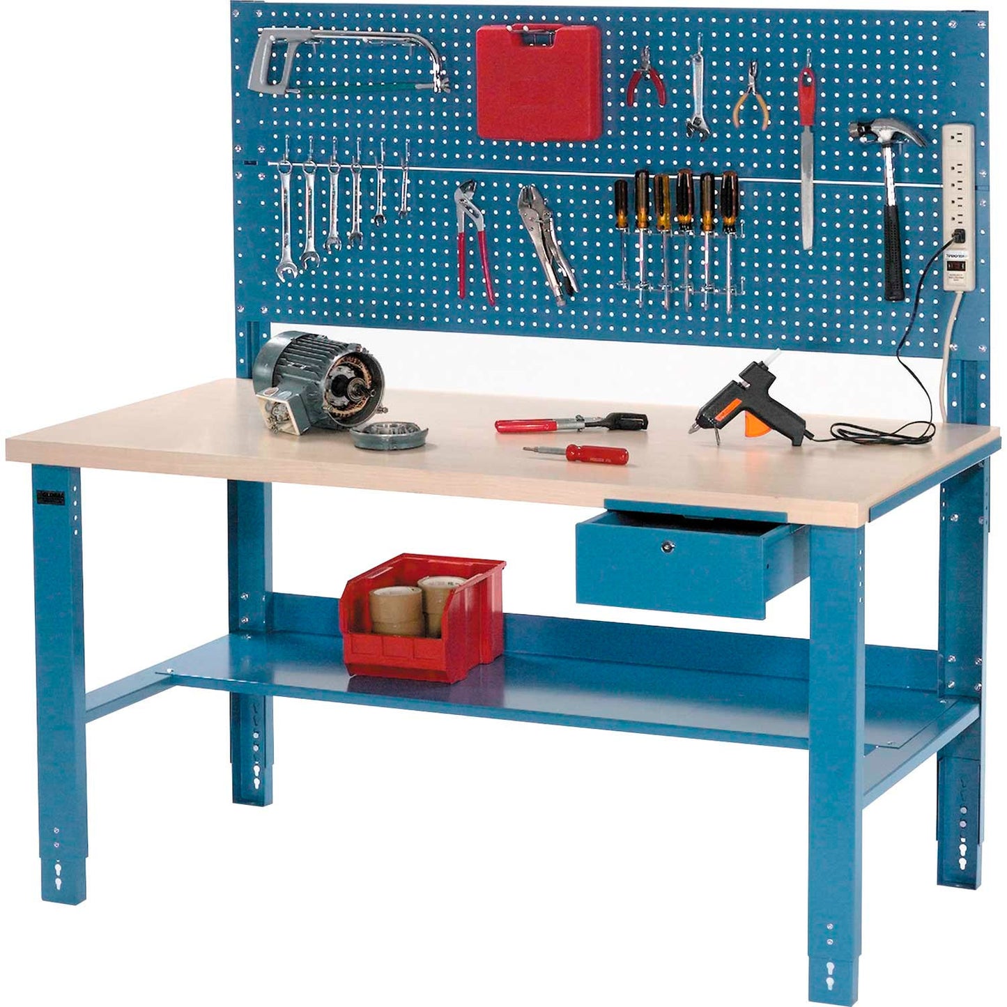 Global Industrial Complete Industrial Workbench With Plastic Laminate Square Edge, 60" x 30" (WB606929)