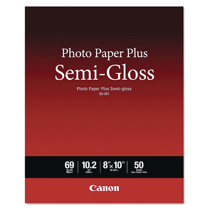 Canon® Photo Paper Plus Semi-Gloss, 10.2 mil, 8 x 10, Semi-Gloss White, 50/Pack (CNM1686B062)