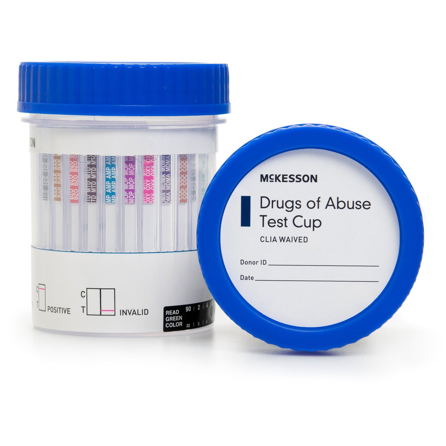 McKesson Drugs of Abuse Test Kit AMP, BAR, BZO, COC, mAMP/MET, MDMA, MOP300, MTD, OXY, PCP, TCA, THC (OX, pH, SG) 25 Tests CLIA Waived (1101520_CS)