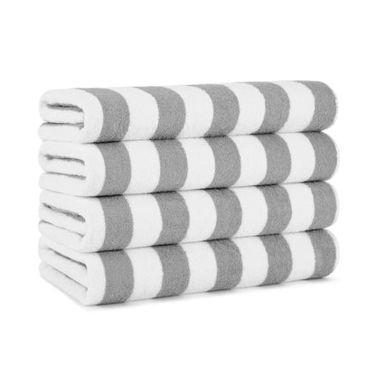 Arkwright Home California Cabana Beach Towel 30x70 Gray (4/Pack) (PNP-CABANA-GY)