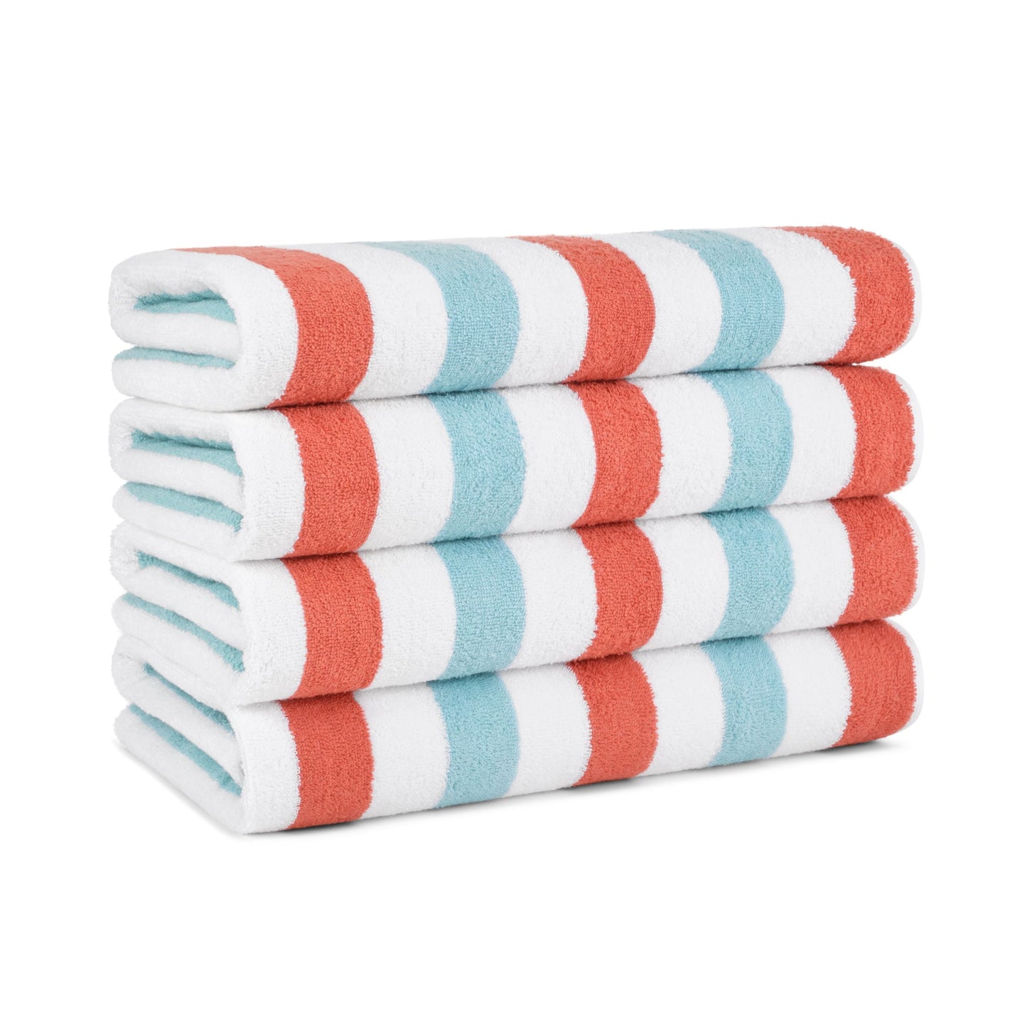 Hospeco® Cabo Cabana Beach Towel 30x70 Orange/Blue, 4/Pack (CABOCABANA-OR/BL)