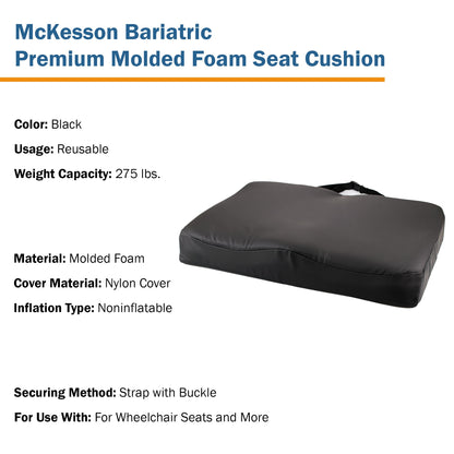 McKesson Contoured Seat Cushion 24 W X 18 L X 3 D Inch Molded Foam (1065587_CS)