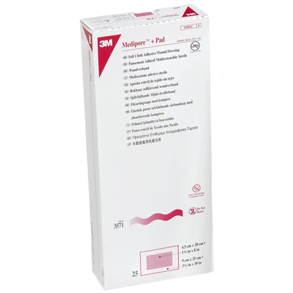 3M™ Medipore™ Composite Dressing 3-1/2 X 10 Inch Rectangle Sterile Nonwoven Backing (324096_BX)