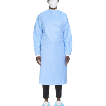 ULTRA Non-Reinforced Surgical Gown with Towel Large Blue Sterile AAMI Level 3 Disposable (217165_EA)