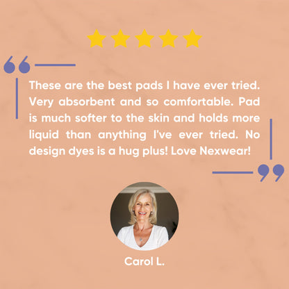 Nexwear Moderate Bladder Control Pad 10 Inch Length Moderate Absorbency Super Absorbent Core One Size Fits Most (1230173_PK)