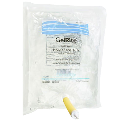 GelRite® Hand Sanitizer 800 mL Ethyl Alcohol Gel Dispenser Refill Bag (861143_EA)