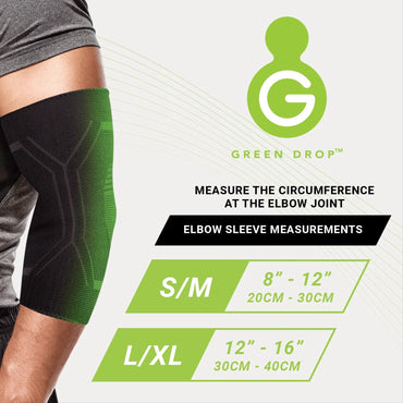 Green Drop™ Elbow Support Large / X-Large Pull-On Sleeve Left or Right Elbow 12 to 16 Inch Elbow Circumference Black (1230635_EA)