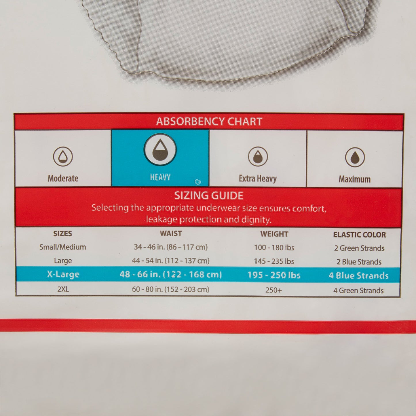 Sure Care™ Plus Unisex Adult Absorbent Underwear Pull On with Tear Away Seams X-Large Disposable Heavy Absorbency (829960_BG)