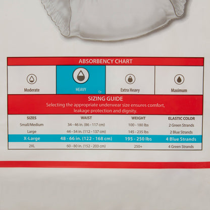 Sure Care™ Plus Unisex Adult Absorbent Underwear Pull On with Tear Away Seams X-Large Disposable Heavy Absorbency (829960_BG)