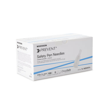 McKesson Prevent® Safety Insulin Pen Needle 31 Gauge 8 mm Length Automatic Safety Without Back-End Shield (1118153_CS)