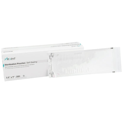 McKesson Argent™ Sure-Check® Sterilization Pouch Ethylene Oxide (EO) Gas / Steam 3-1/2 X 9 Inch Transparent / Blue Self Seal Paper / Film (527134_CS)