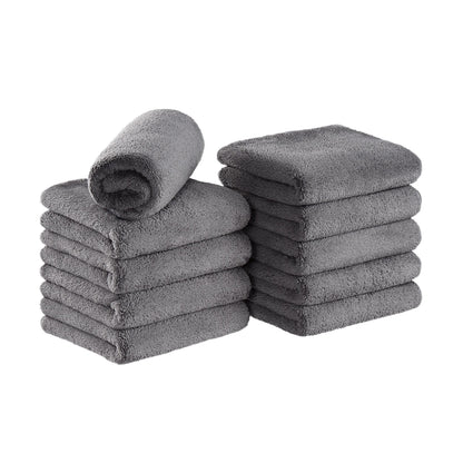 Arkwright Home Bck2U Coral Fleece Salon Towel 16x27 Grey (10/Pack) (PNP915117GY)