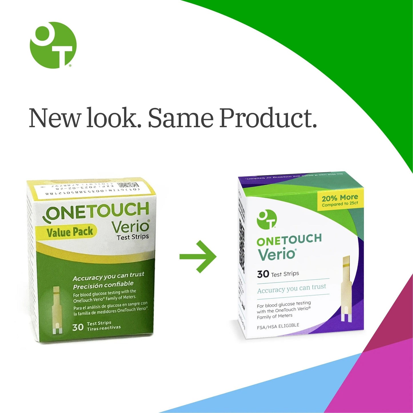 Verio Blood Glucose Test Strips 30 Strips per Pack (1220269_EA)
