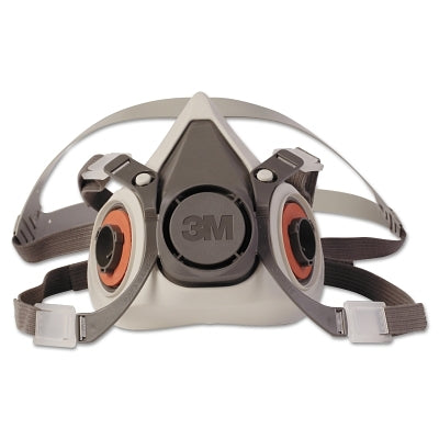3M Half Facepiece Reusable Respirator 6000 Series, Small, Resist Gases, Vapors, Particulates, Adjustable Strap, TPE (142-6100)