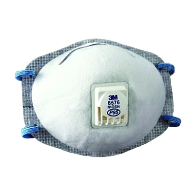 3M P95 Particulate Respirator, Half Facepiece, Oil/Non-Oil Particles, White (142-8576)