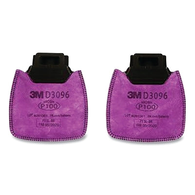 3M Secure Click™ HF-800 Series Cartridge/Filter, Particulate Filter, P100 w/Nuisance Level AG Relief, Magenta (142-D3096)