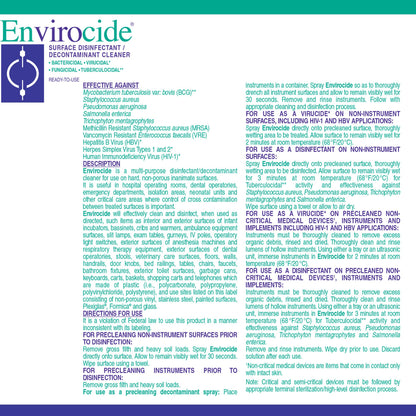 Envirocide® Surface Disinfectant Cleaner Broad Spectrum Manual Pour Liquid 1 gal. Jug Alcohol Scent NonSterile (381083_CS)
