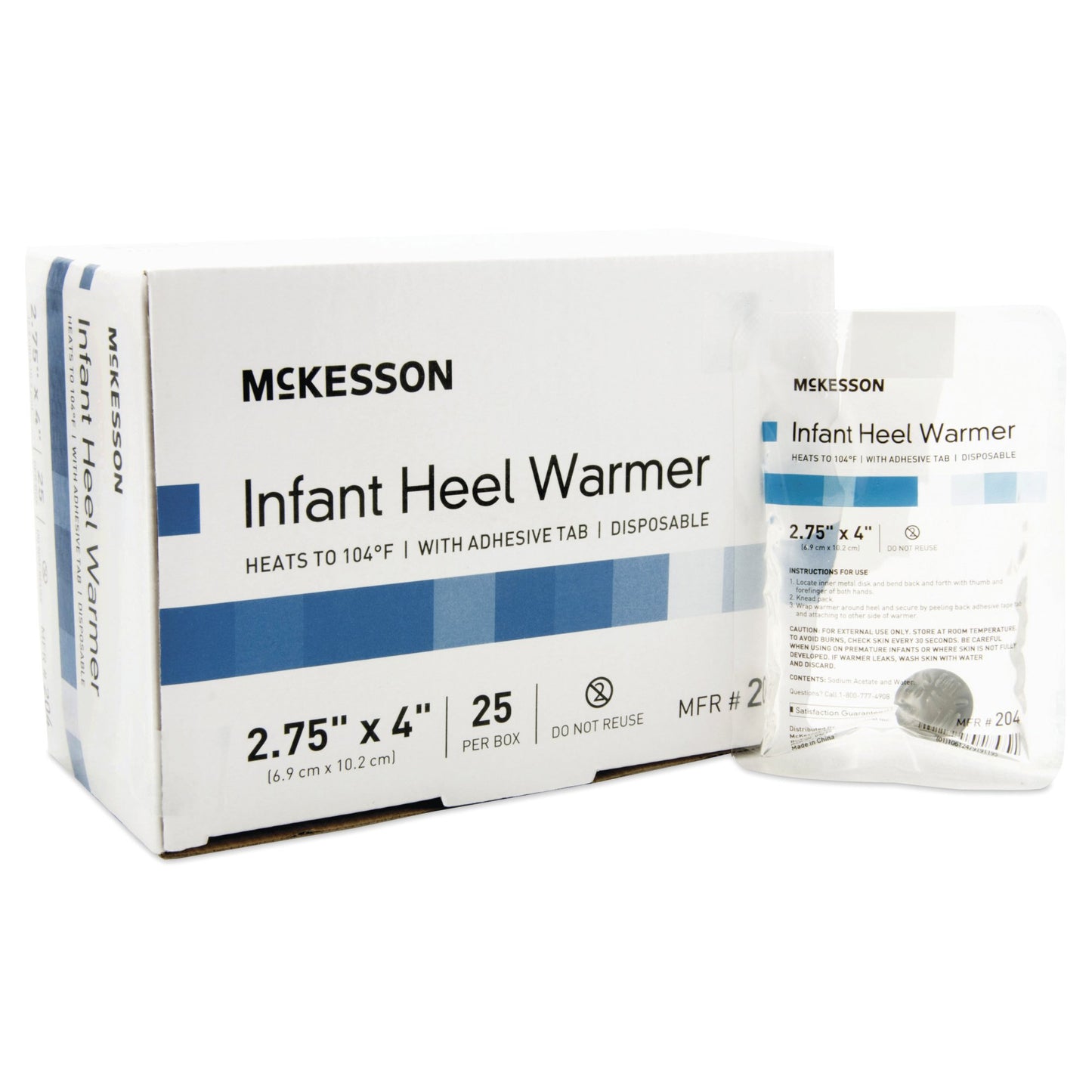 McKesson Instant Infant Heel Warmer Heel One Size Fits Most Sodium Acetate / Water Disposable (911633_CS)