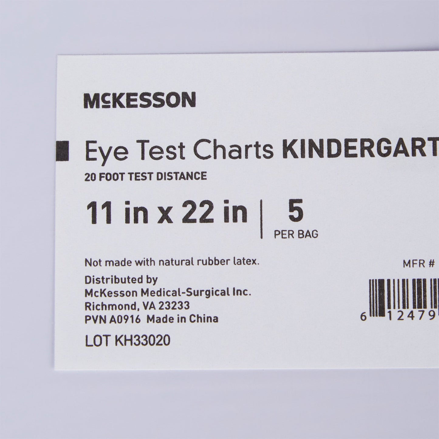 McKesson Preschool Eye Test Chart 20 Foot Distance Acuity Test (1038454_BG)