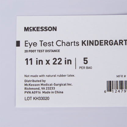 McKesson Preschool Eye Test Chart 20 Foot Distance Acuity Test (1038454_BG)