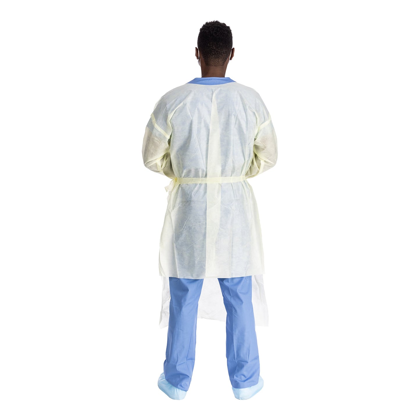 Halyard Basics Protective Procedure Gown Large Yellow NonSterile AAMI Level 2 Disposable (1204460_BG)