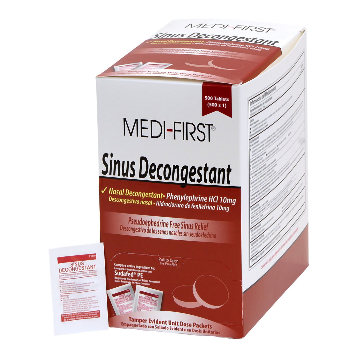 Medi-First® Sinus Relief 10 mg Strength Tablet 500 per Box (630989_BX)