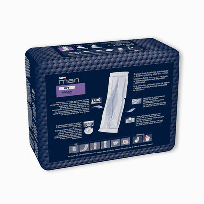 Seni® Man Fit Bladder Control Pad 3-1/2 X 15-7/10 Inch Moderate Absorbency Super Absorbent Core One Size Fits Most (1231331_PK)