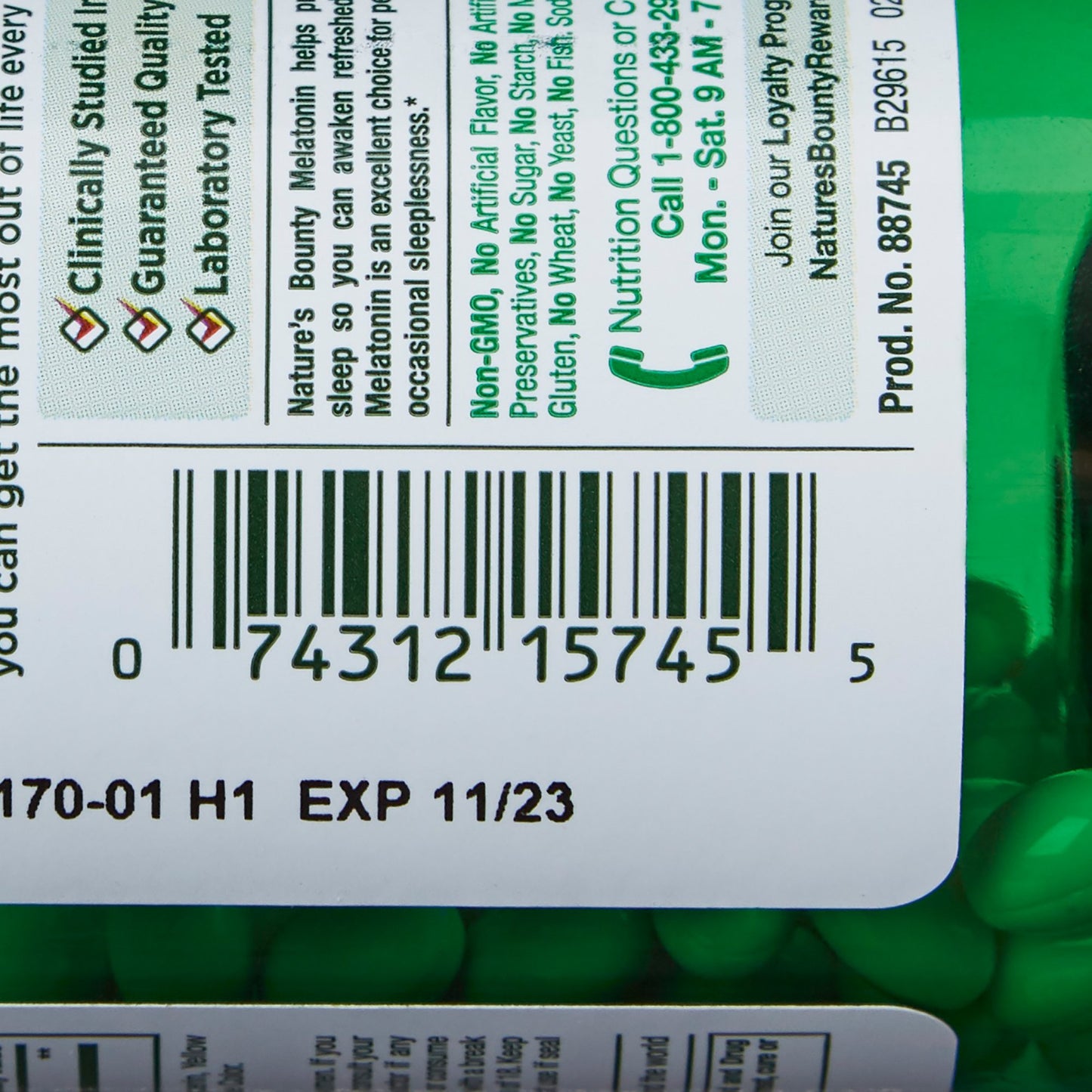 Nature's Bounty® Natural Sleep Aid 90 per Bottle Softgels 5 mg Strength (766613_BT)