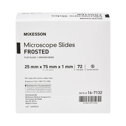 McKesson Microscope Slide 1 X 3 Inch X 1 mm Frosted End (464498_CS)
