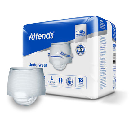 Attends® Care Unisex Adult Absorbent Underwear Pull On with Tear Away Seams Large Disposable Heavy Absorbency (771657_CS)