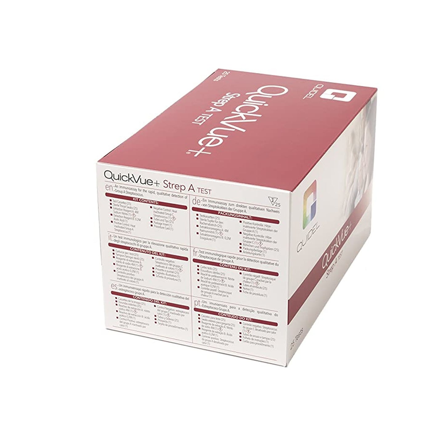 QuickVue+® Strep A Respiratory Test Kit Strep A Test 25 Tests CLIA Non-Waived (447290_KT)