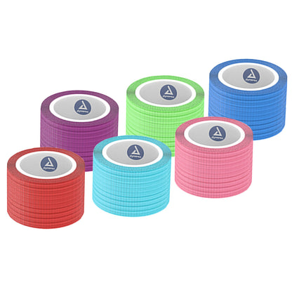 Sensi-Wrap Cohesive Bandage 1 Inch X 5 Yard Self-Adherent Closure Red / Green / Purple / Dark Blue / Pink / Light Blue NonSterile Standard Compression (625070_RL)