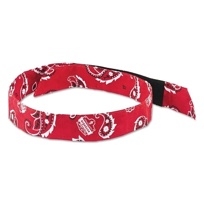 Ergodyne Chill-Its® 6705 Evaporative Cooling Hook and Loop Bandana, Red Western (150-12315)