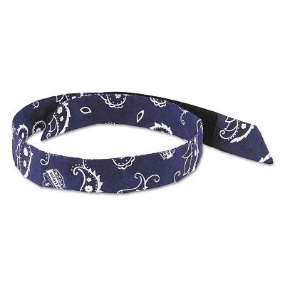 Ergodyne Chill-Its® 6705 Evaporative Cooling Hook and Loop Bandana, Navy Western (150-12316)