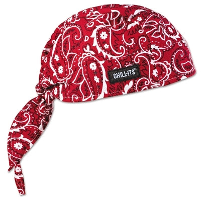 Ergodyne Chill-Its® 6615 High-Performance Bandanas, 6 in x 20 in, Red Western (150-12479)