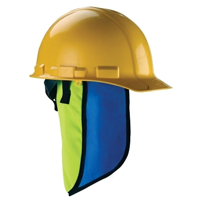Ergodyne Chill-Its® 6670CT Evaporative Cooling Hard Hat Neck Shade, Hi-Vis Lime, One Size (150-12523)